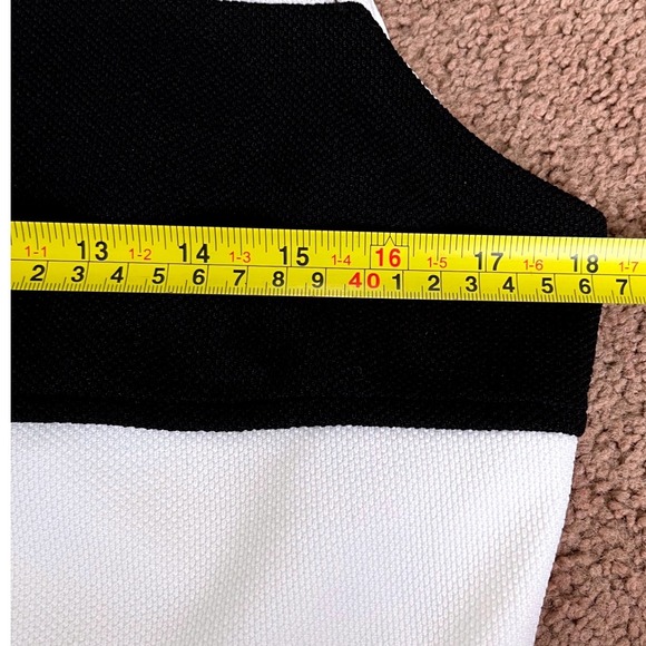 Spense Petite Black White Striped Sleeveless Shift Dress 10P EUC - Picture 7 of 8